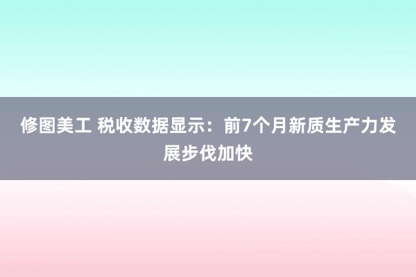 修图美工 税收数据显示：前7个月新质生产力发展步伐加快